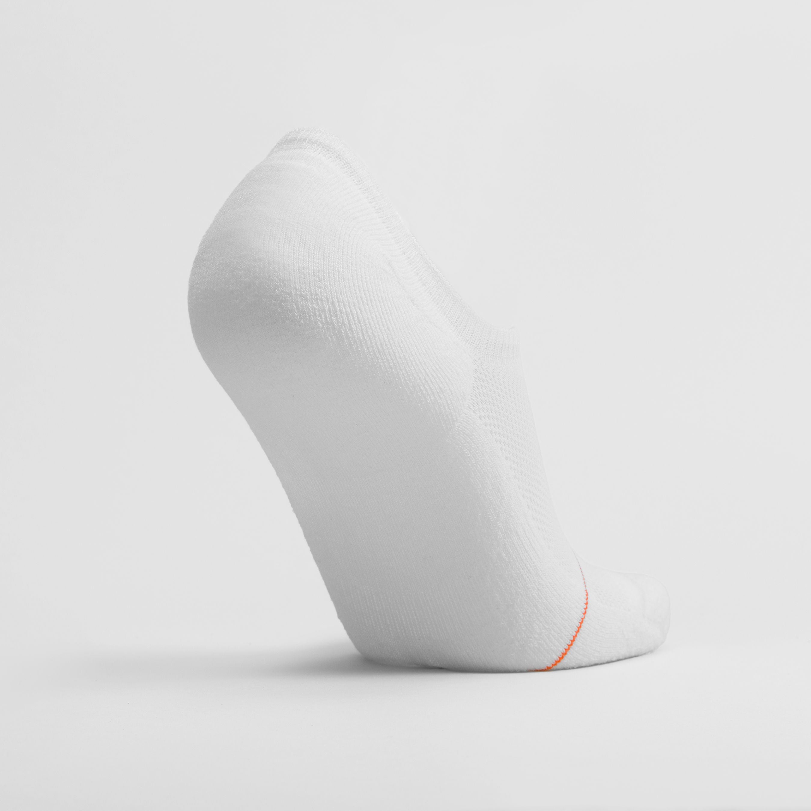 Women's white no-show sock 6-pack by Definite Articles, side profile