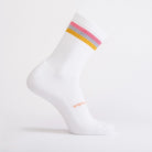 White Pink Grey Yellow Stripe_Striped Crew