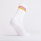 White Pink Grey Yellow Stripe_Striped Crew