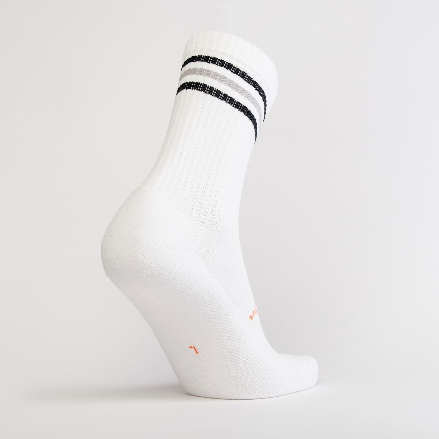 White Black Grey Black Stripe_Striped Crew