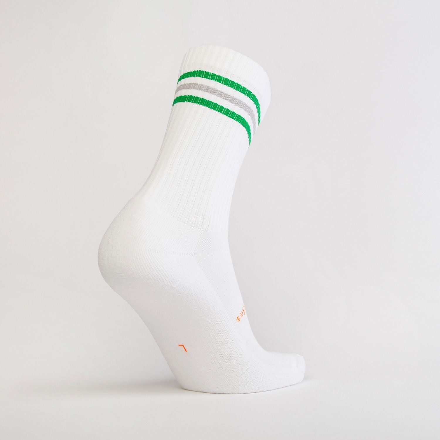 White Green Grey Green Stripe_Striped Crew