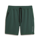 Man wearing olive Tor Shorts  by Definite Articles. 