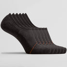 Women's charcoal no-show sock 6-pack by Definite Articles, front view