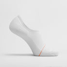White, blue and charcoal women's no-show sock 3-pack by Definite Articles, side profile