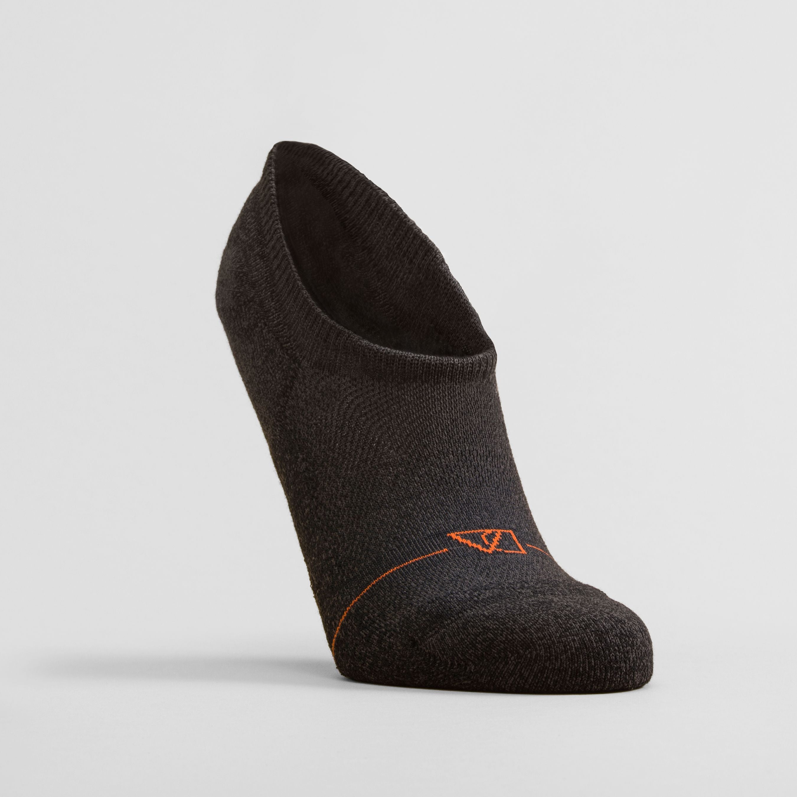 White, blue and charcoal women's no-show sock 3-pack by Definite Articles, on foot