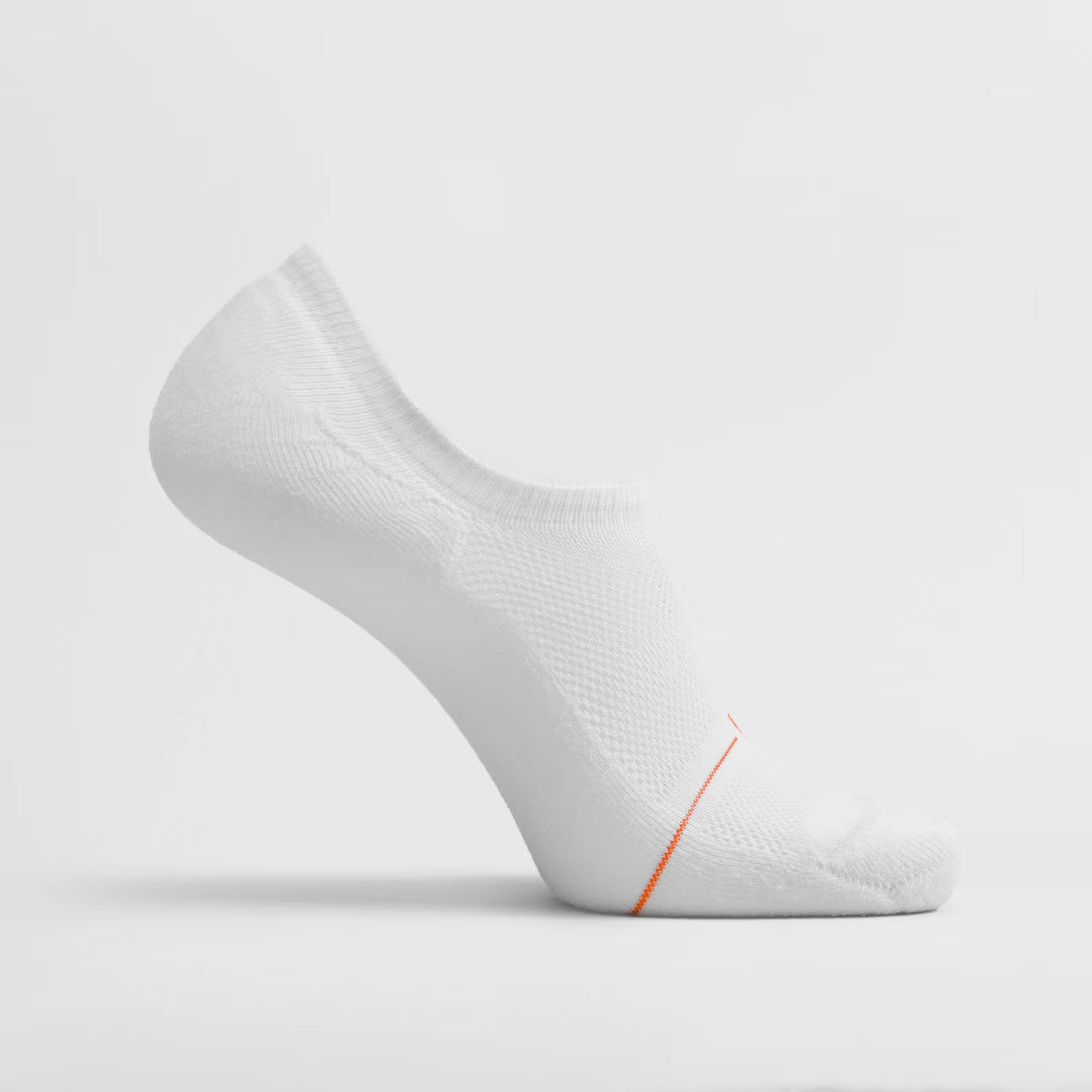 Women's white no-show sock 6-pack by Definite Articles, side profile