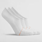 White women's no-show sock 3-pack by Definite Articles, front view