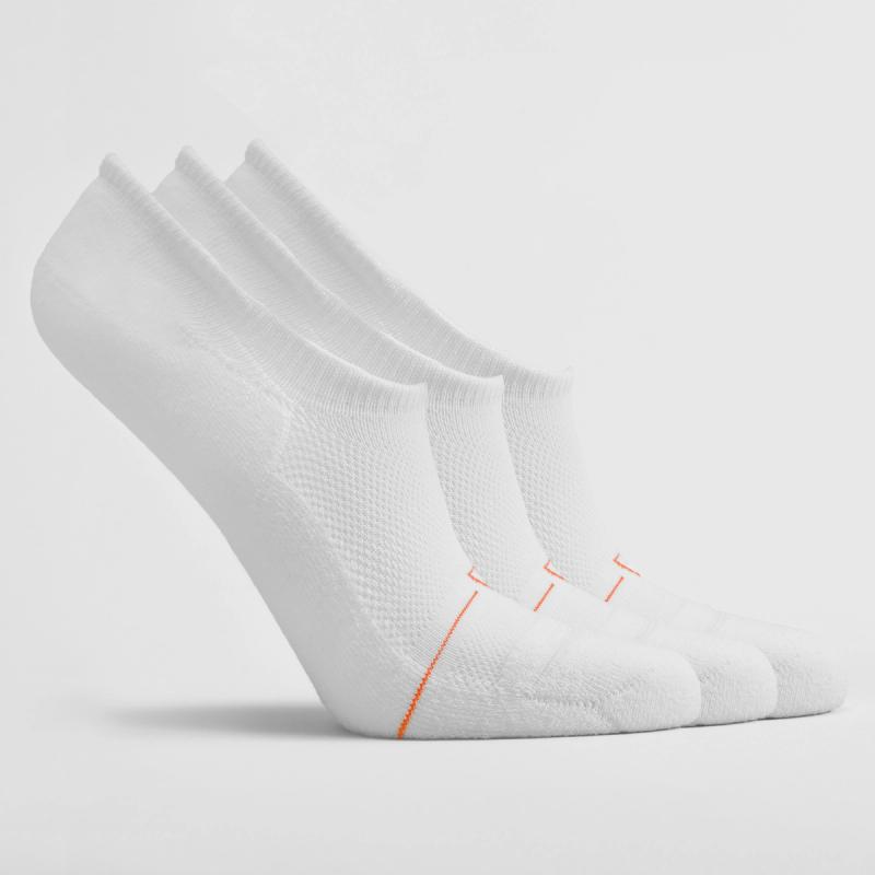 White women's no-show sock 3-pack by Definite Articles, front view